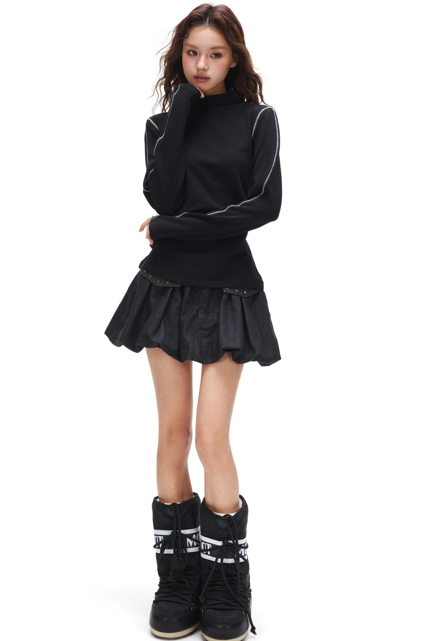 Floral Bud A-Line Skirt