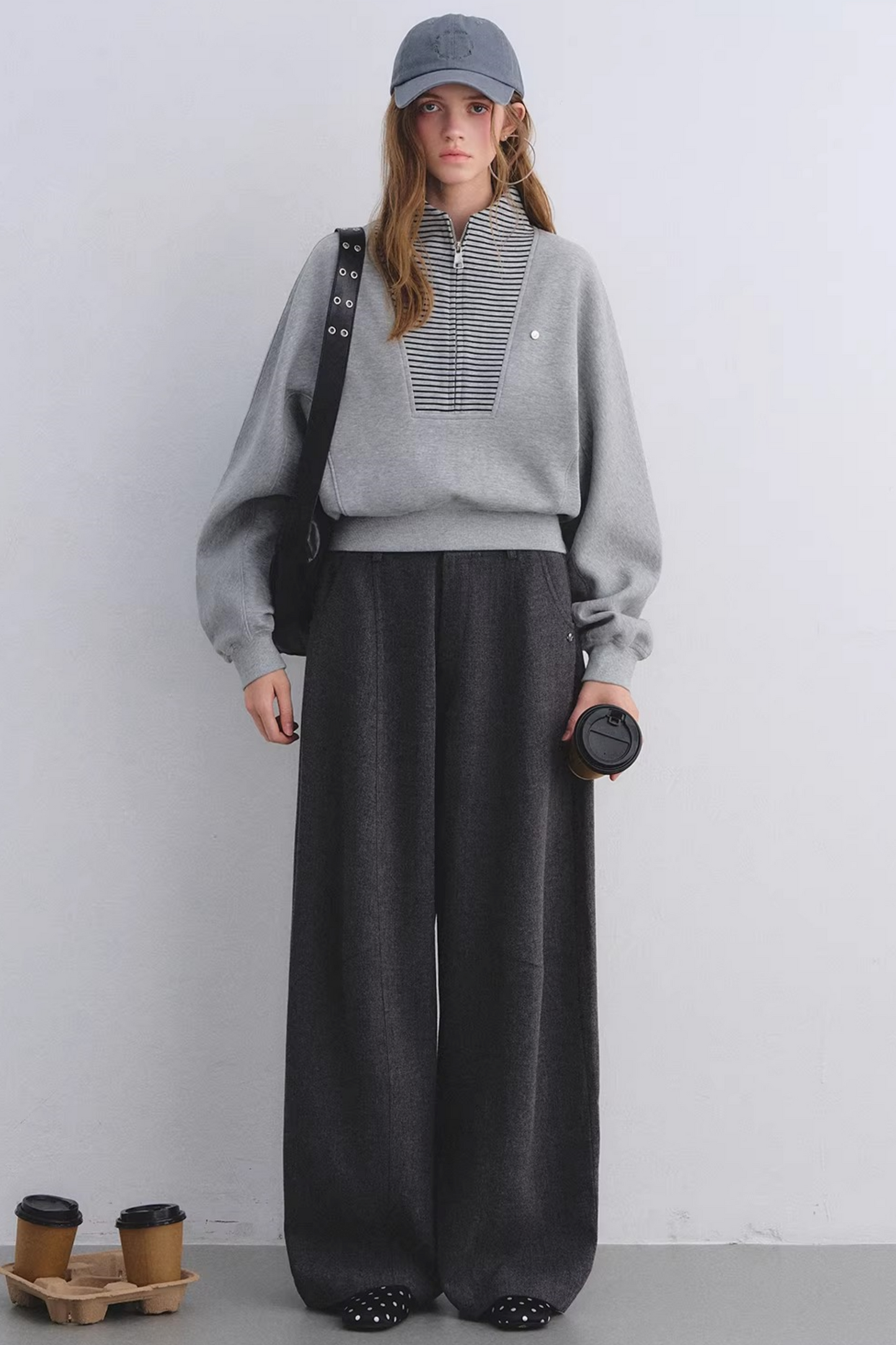 High-Waisted Drapey Suit Pants