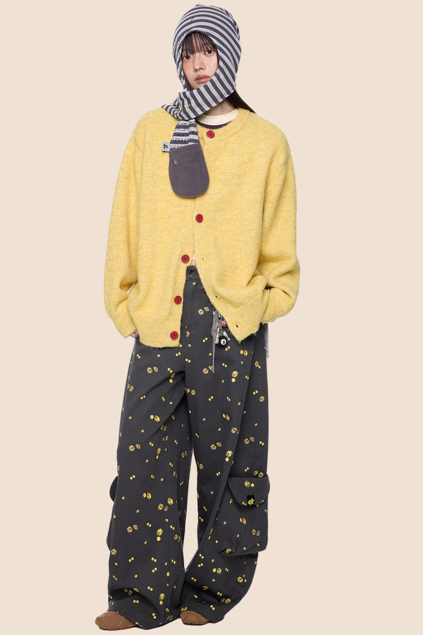 Fall Wool Button-Knitted Cardigan