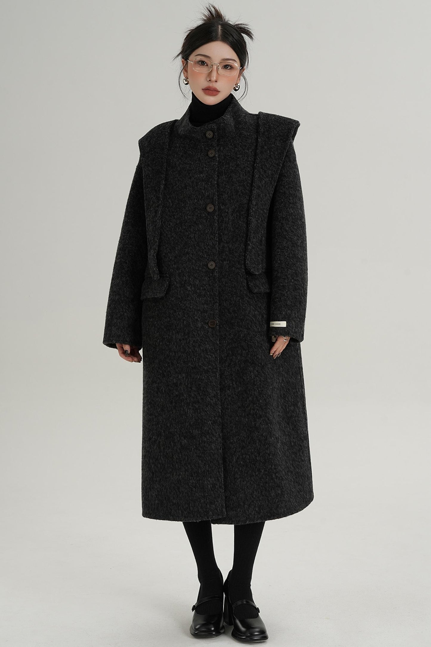 Temperament Stand-Up Woolen Jacket