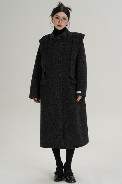 Temperament Stand-Up Woolen Jacket