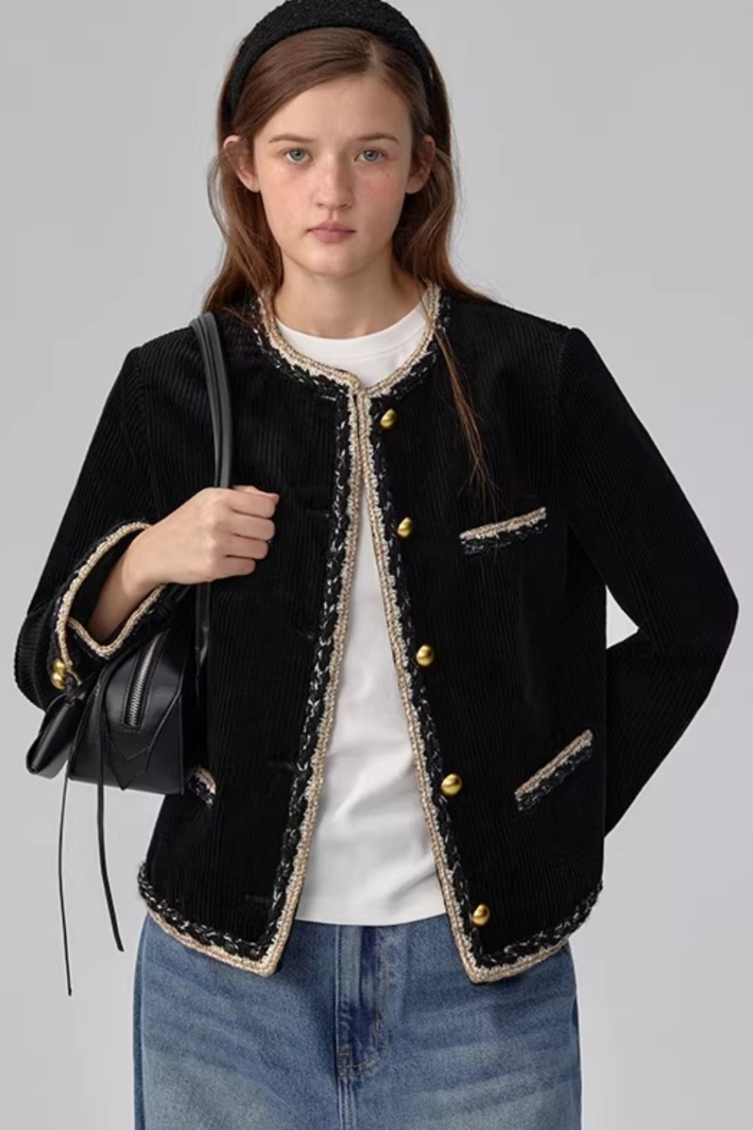 Chanel-Inspired Corduroy Jacket