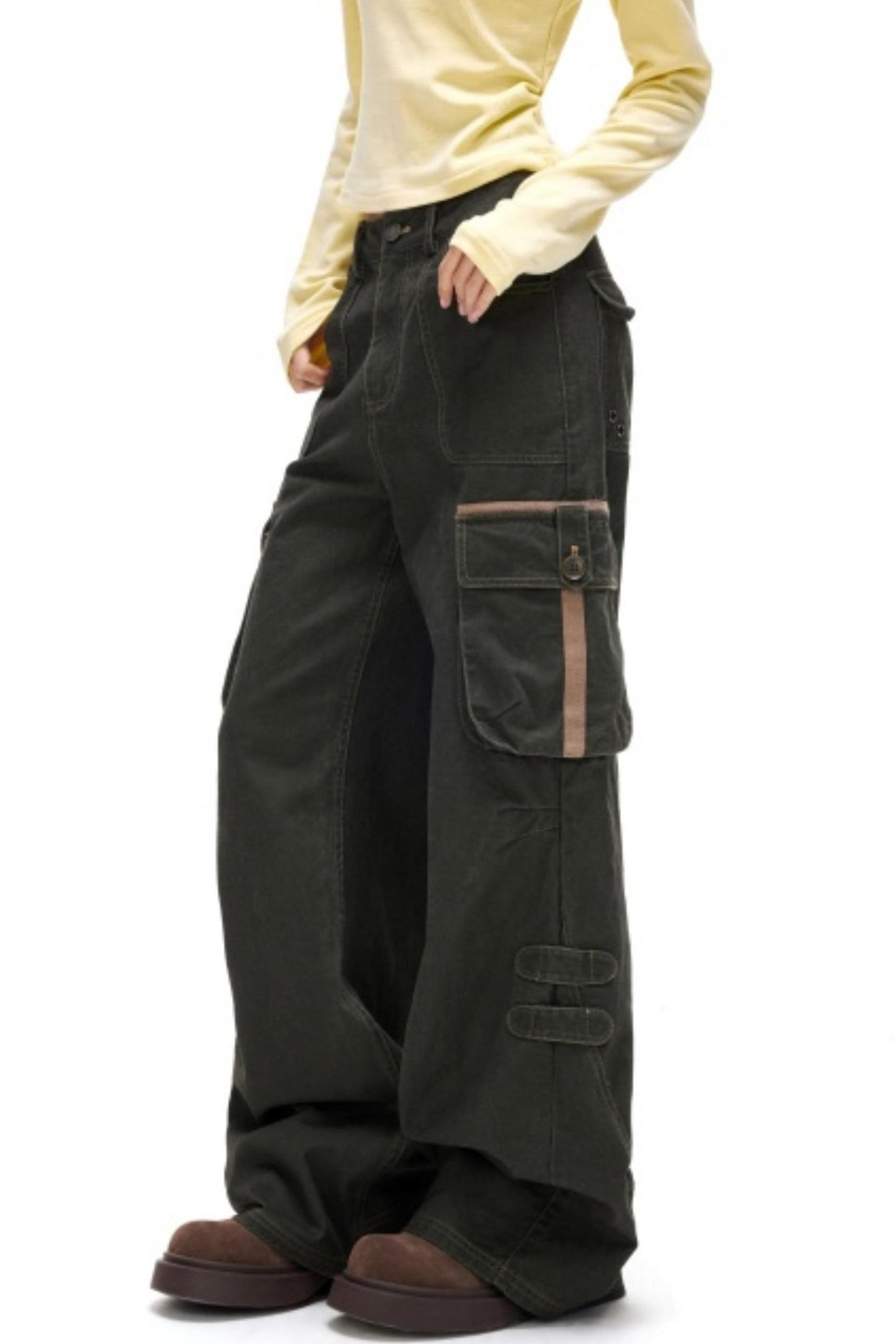 Retro Deconstructed Workwear Pants