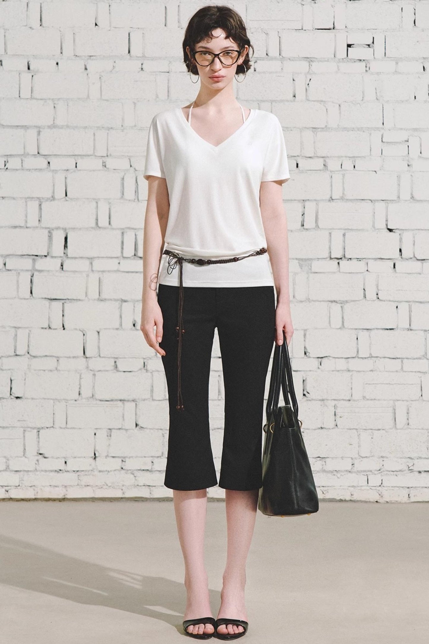 Effortless V-Neck Bat Sleeve Top