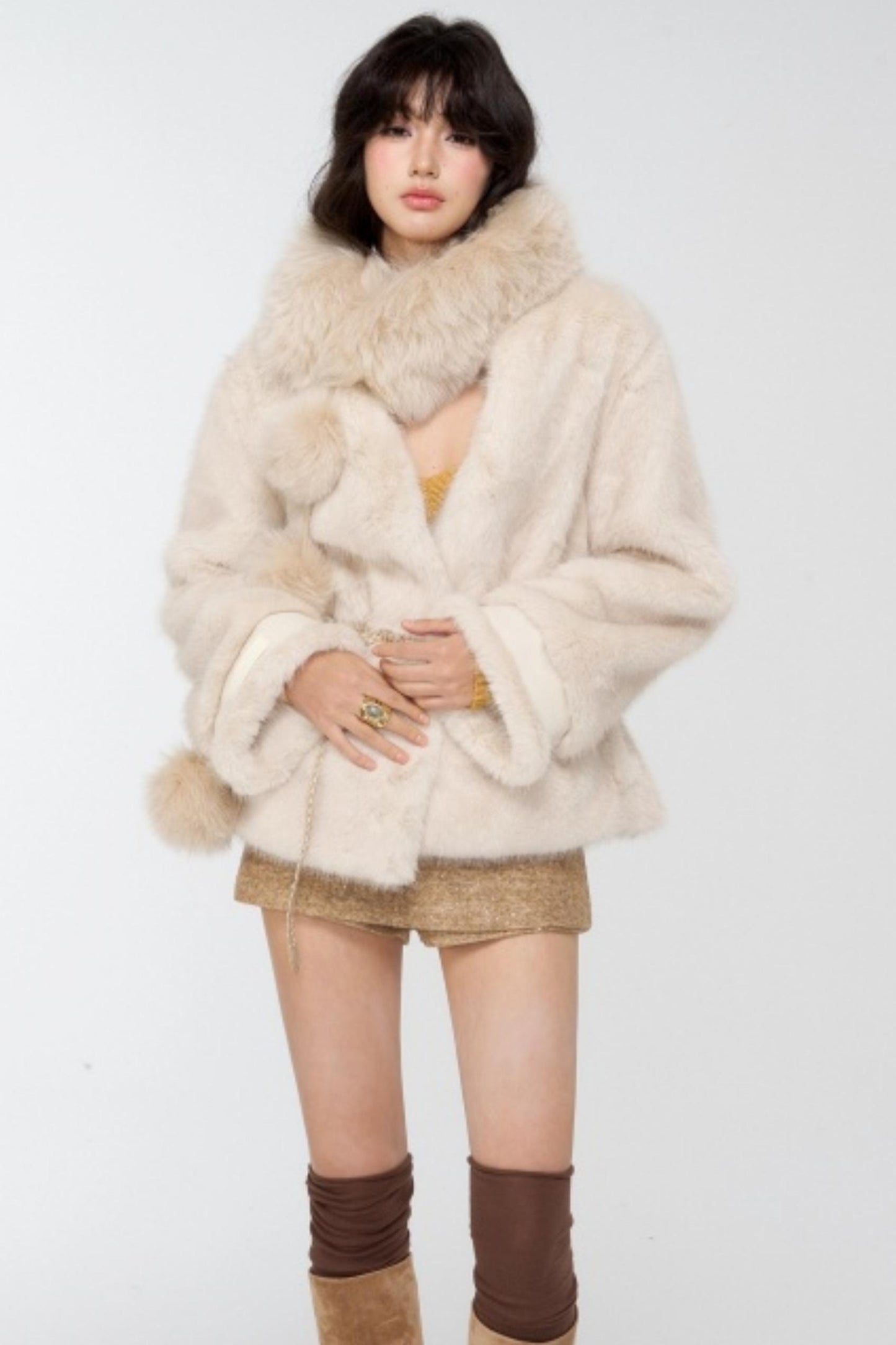 Slavic Aesthetics Fur-Cuffed Jacket