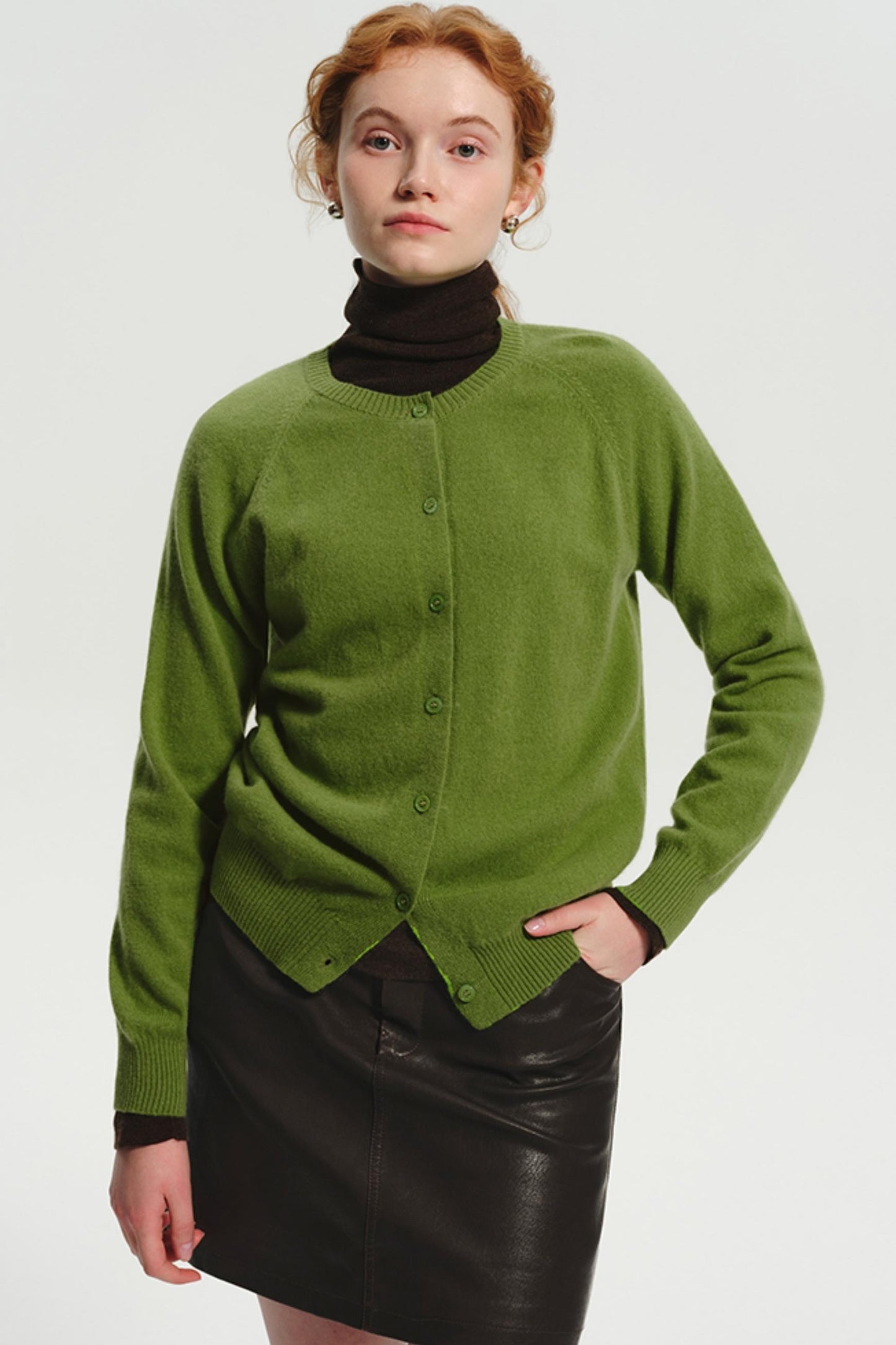 Avocado Green Wool Knitted Top