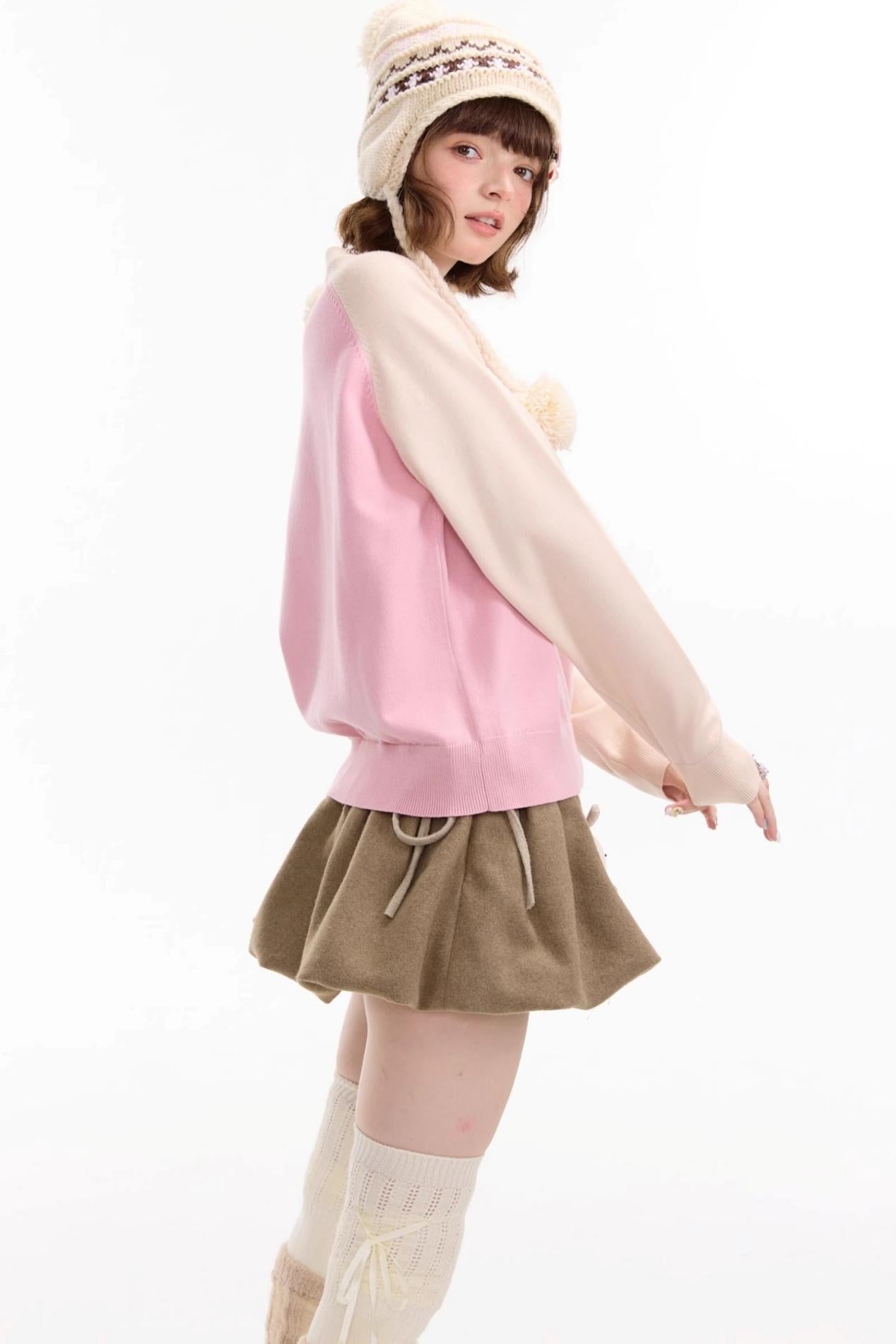 Autumn Knitted V-Neck Sweater