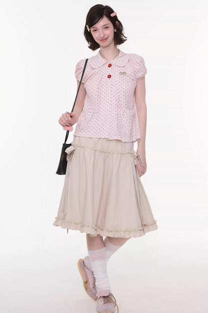 Sweet Starry Sky Polka Dot Blouse