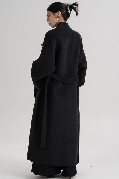 Cross-Body Wool Coat