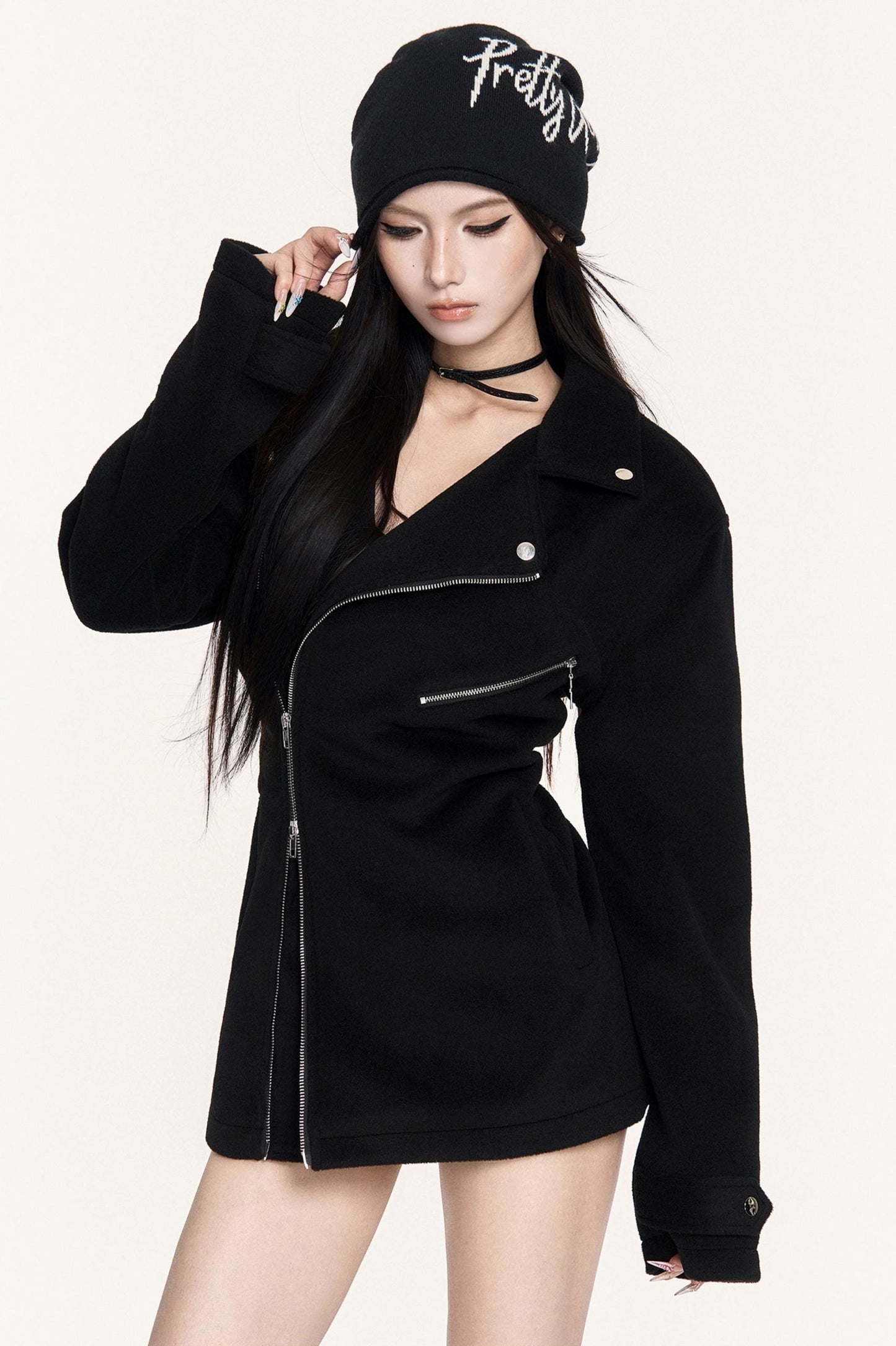 Woolen Waist-Cinching Jacket