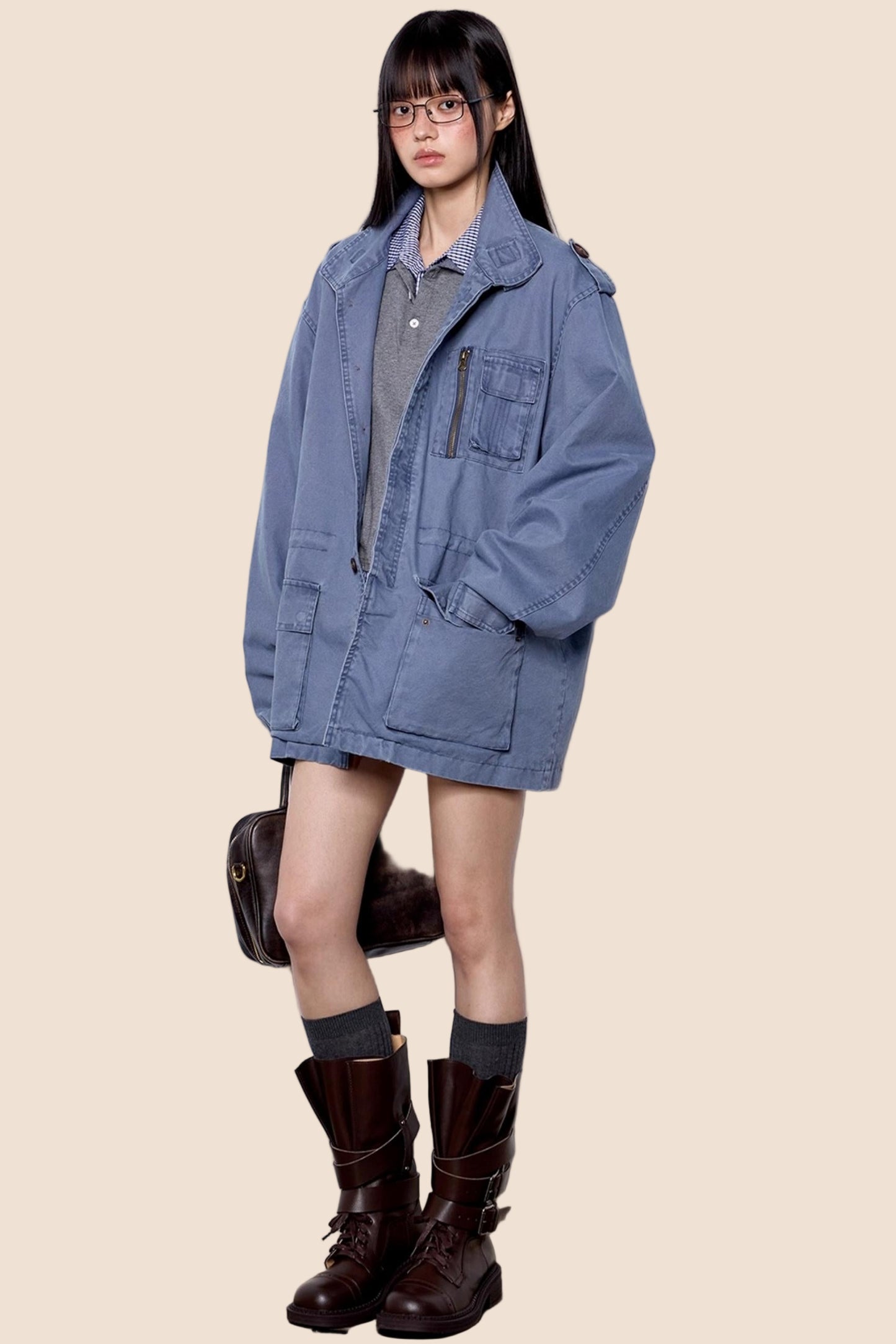 Vintage Cargo Zip Jacket