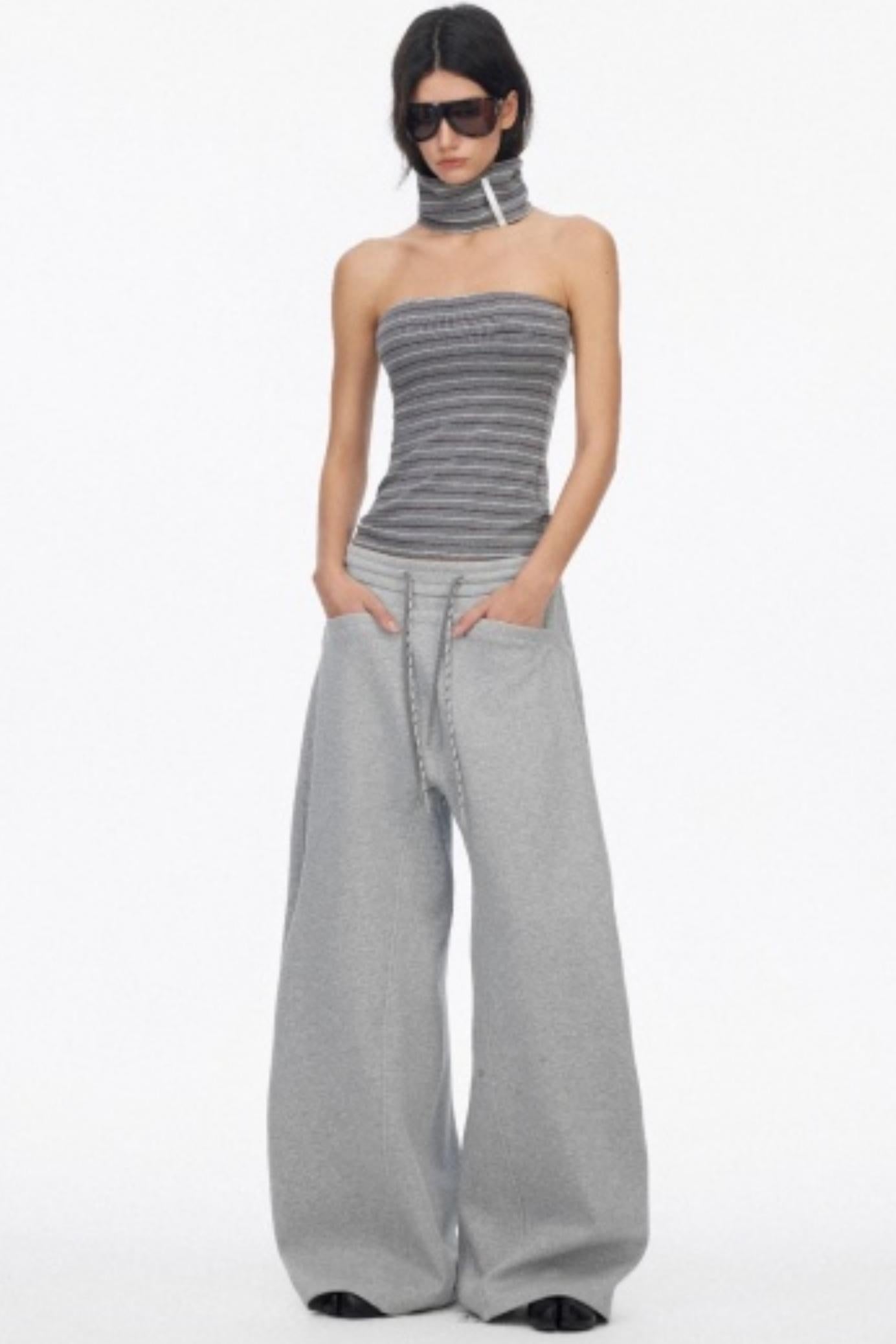Classic Wide-Leg Fleece Sweatpants