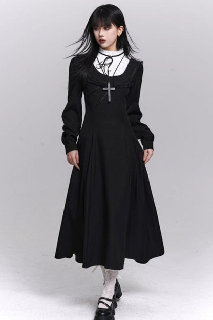 Gothic Black Long Dress