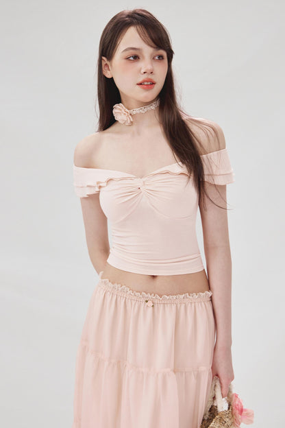 Wood-Inspired One-Shoulder Tee