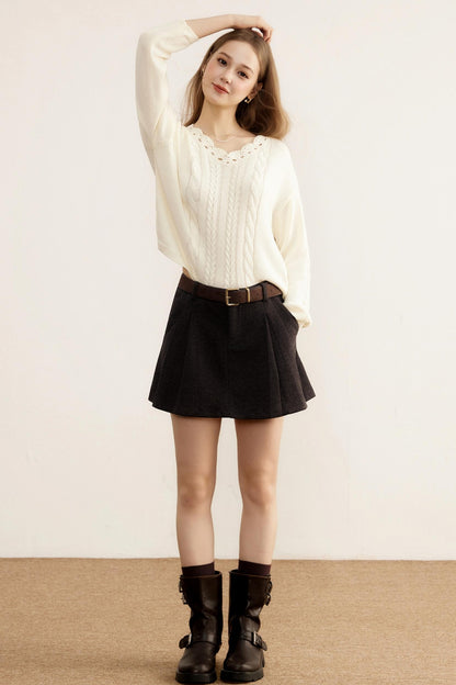 Knitted Wool Blended Top