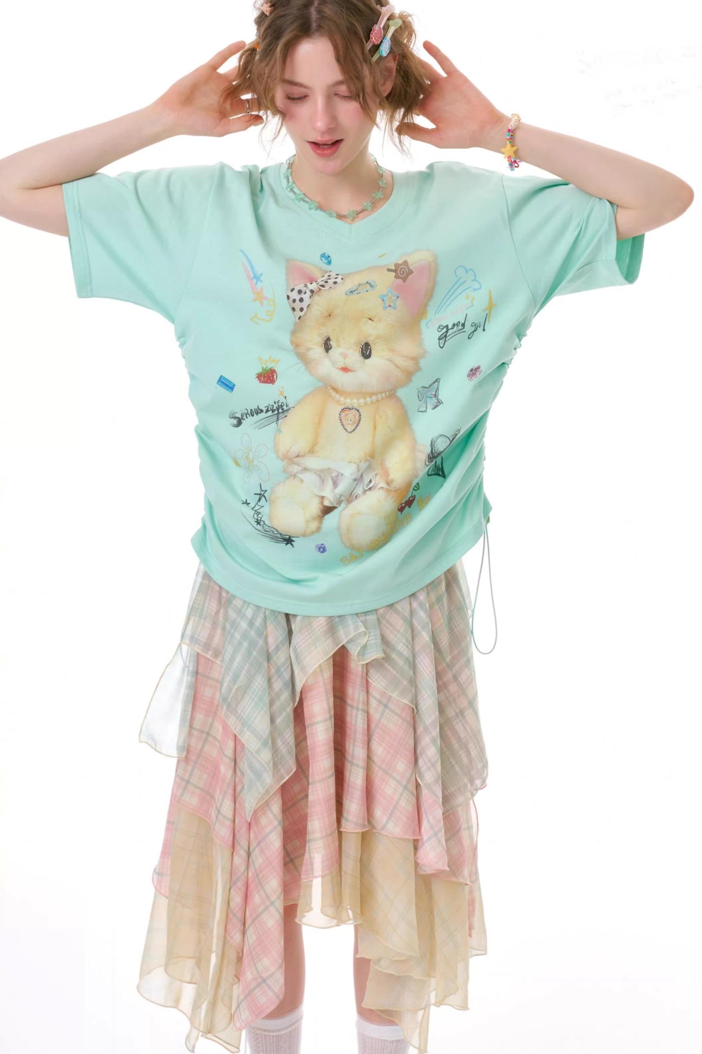 Gummy Bear V-Neck Top