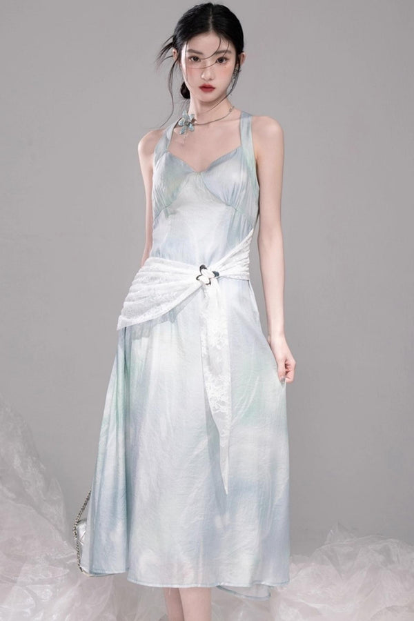 Blue Halterneck Dress