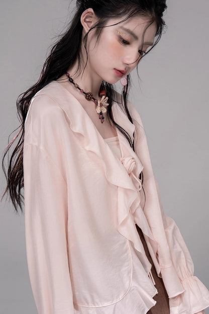 Peony Ruffle Cardigan