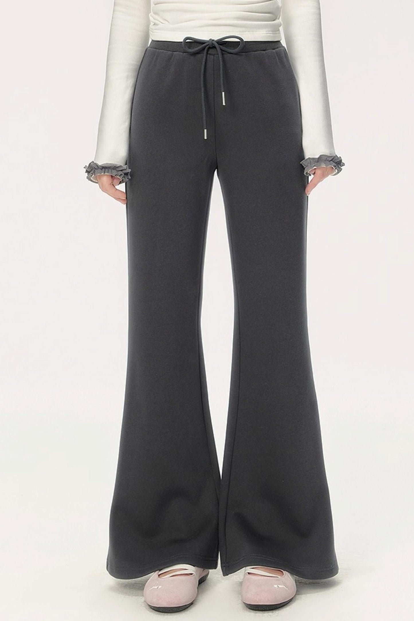 Flared High-Waisted Pants