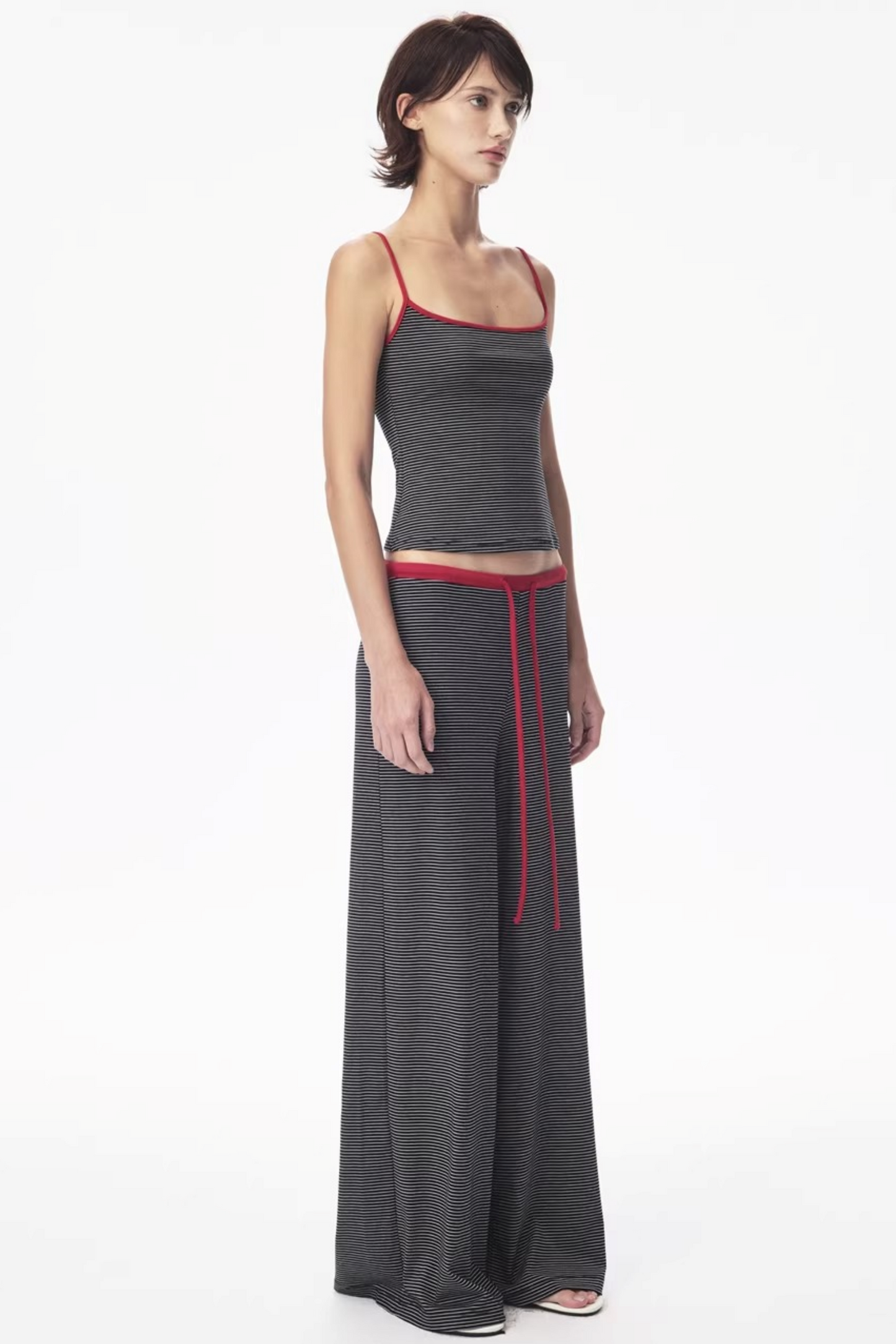 Retro Striped Tank Top and Pants Set