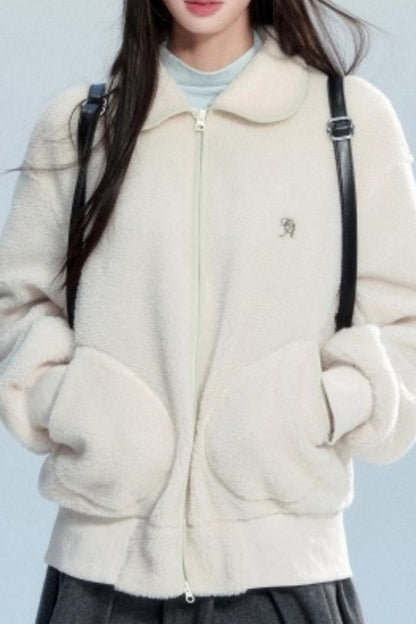 Japanese Retro Lamb Wool Jacket