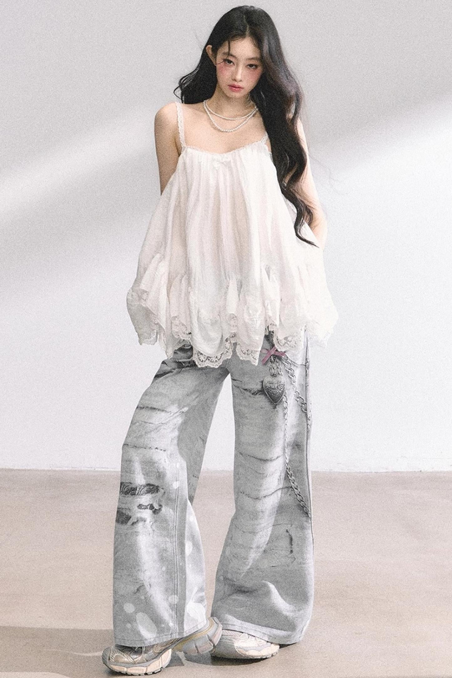 Chiffon Lace Doll Top