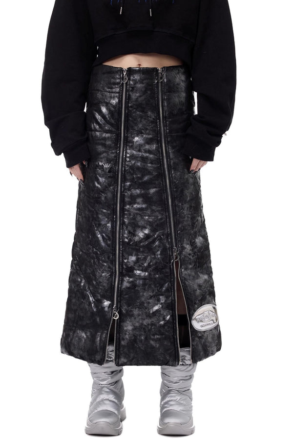 Space Black Quilted Skirt