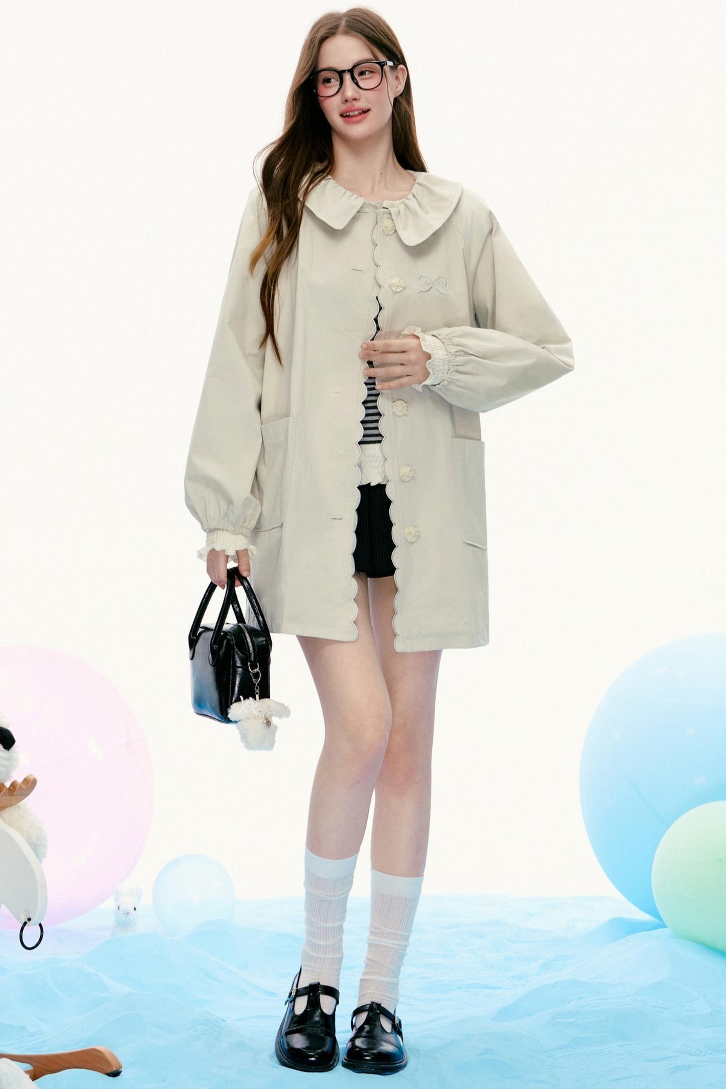 Retro Loose Fit Long Trench Coat