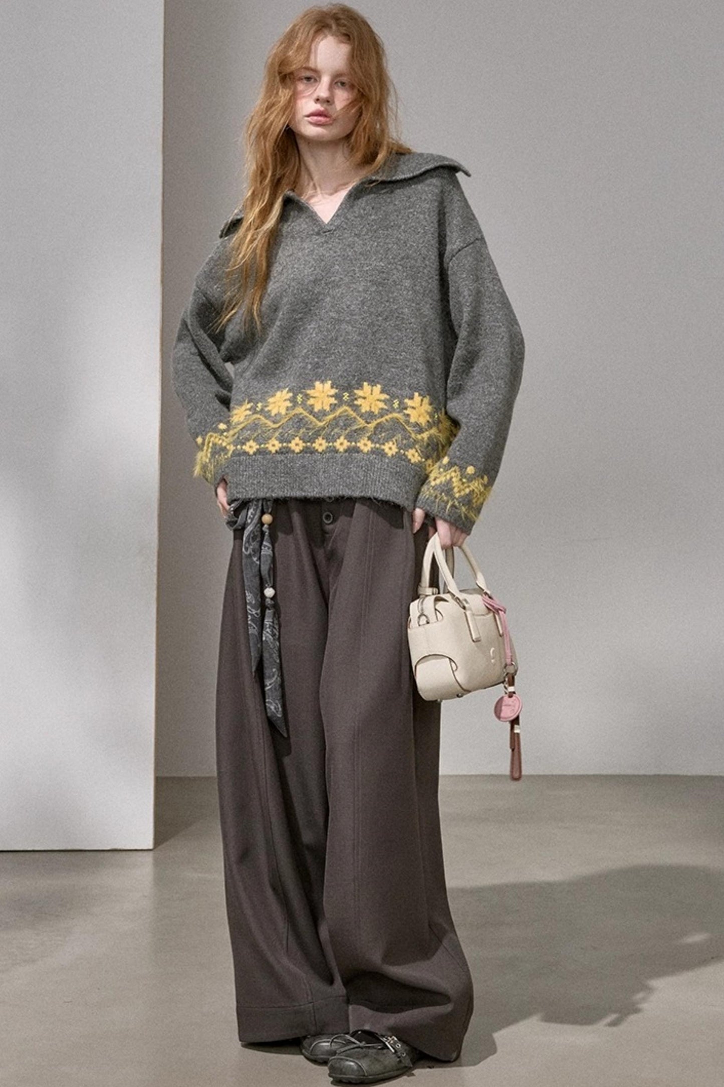 Fair Isle Vintage Embroidered Sweater