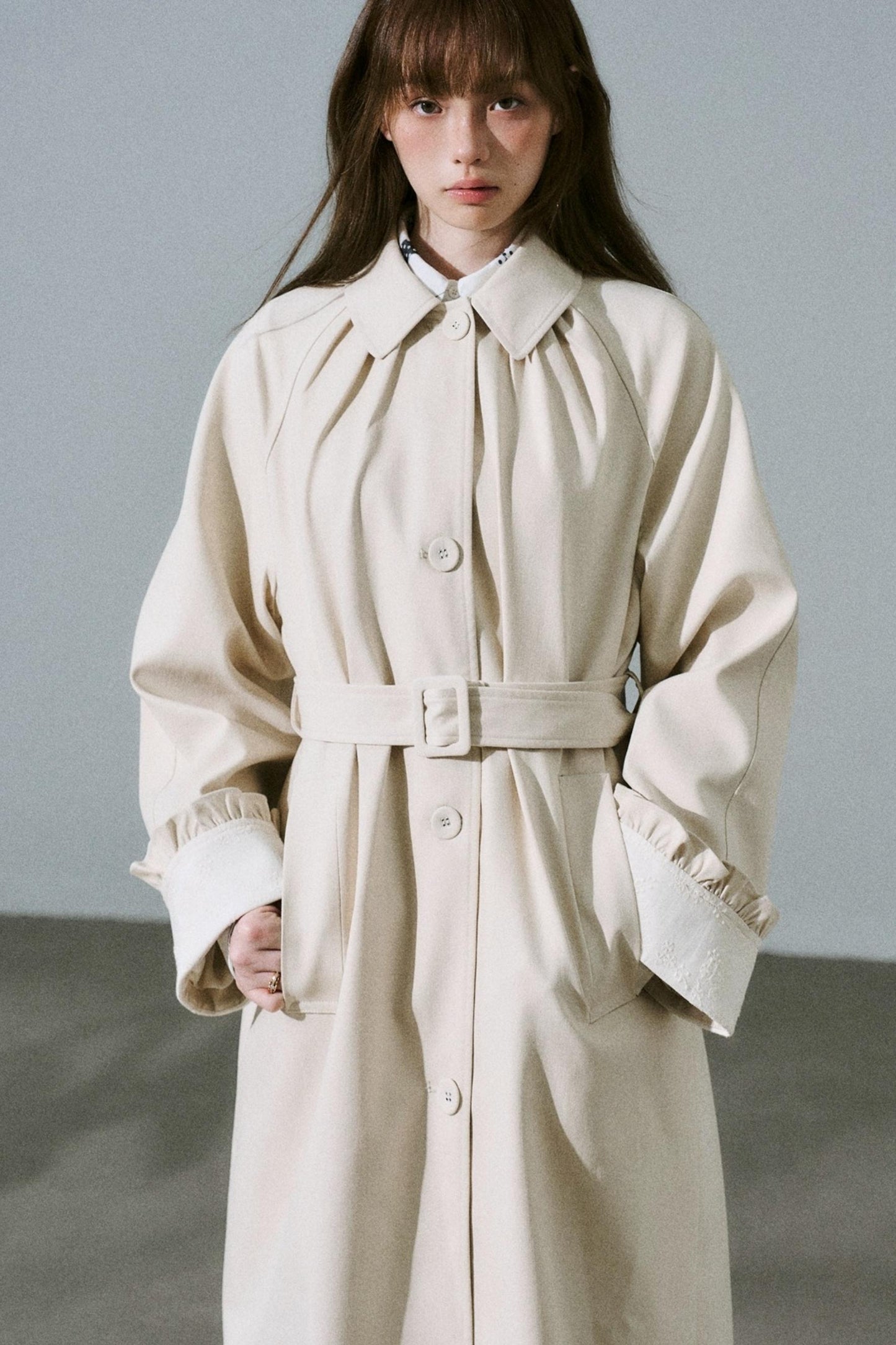 Sweet Flower Trench Coat