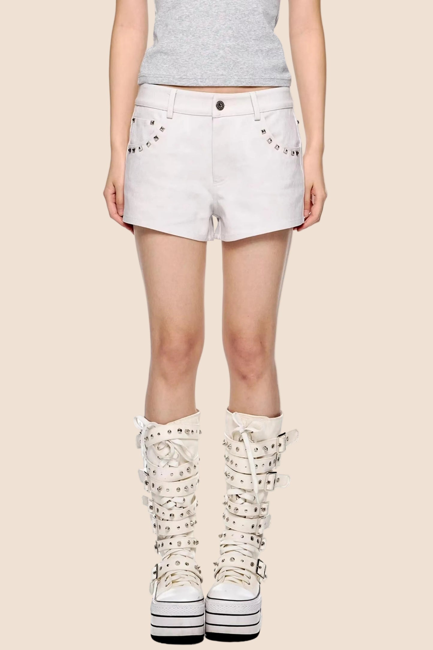 Rivet Retro A-Line Shorts