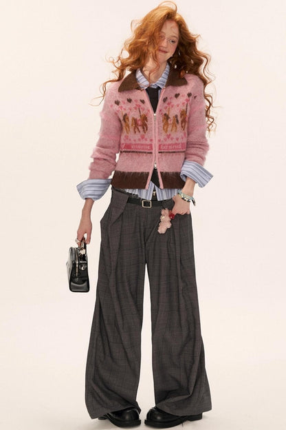 Amusement Park Pony Zipper Cardigan