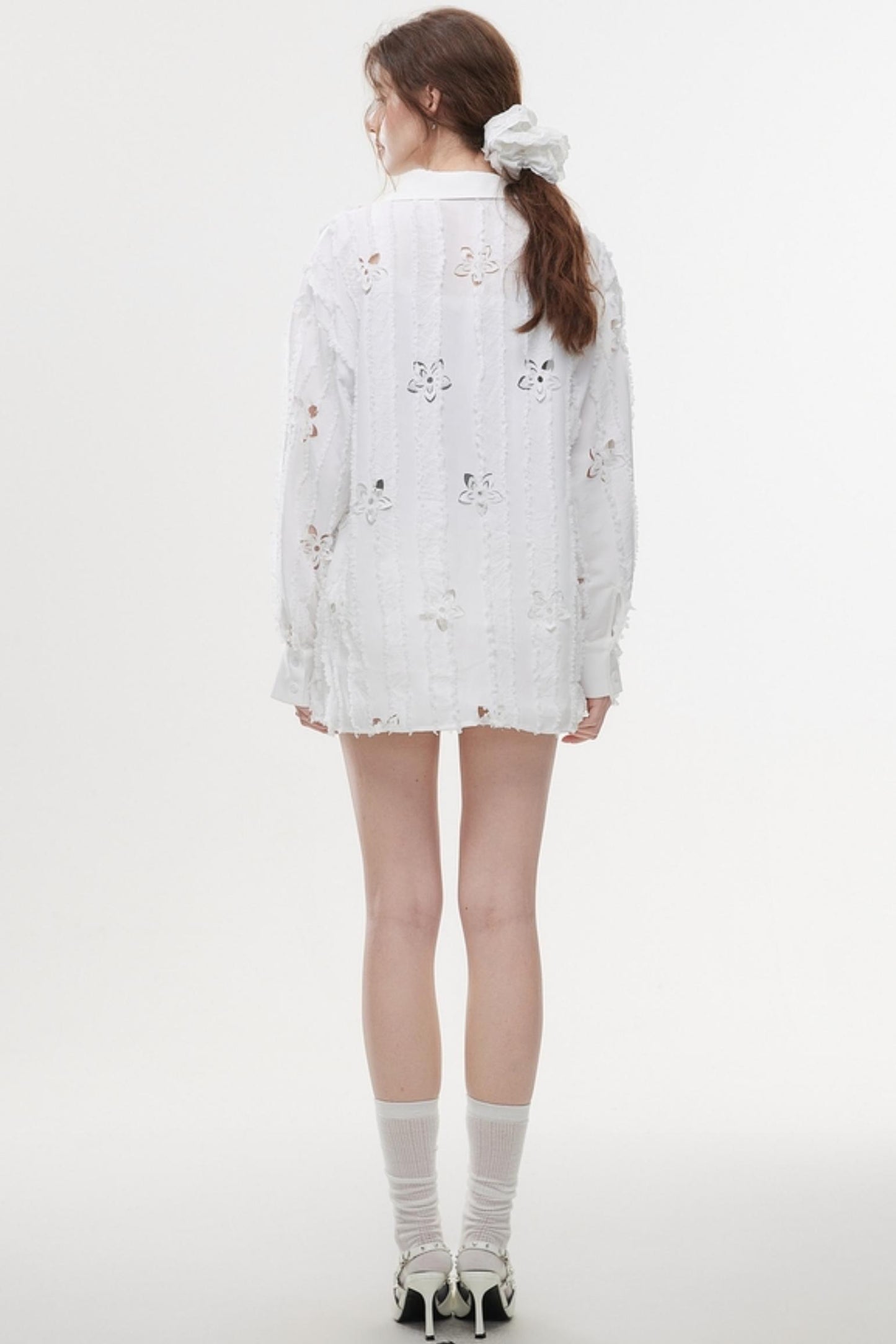 French Style Hollow Floral Two-Piece Set-Up