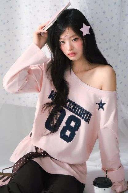 Haut à épaules dénudées et blocs de couleurs