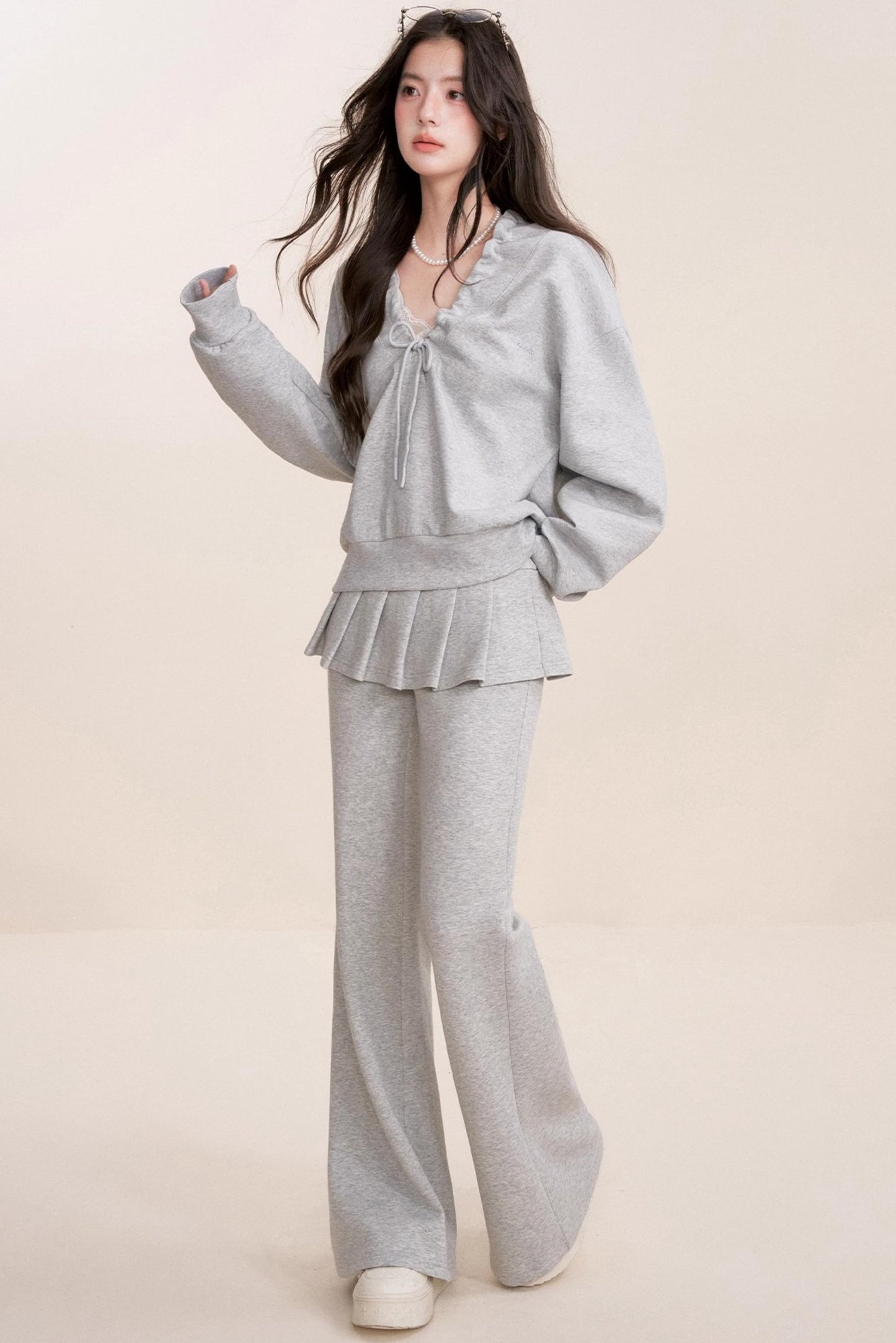 Ballet A-Line Pleated Skirt Bootcut Pants