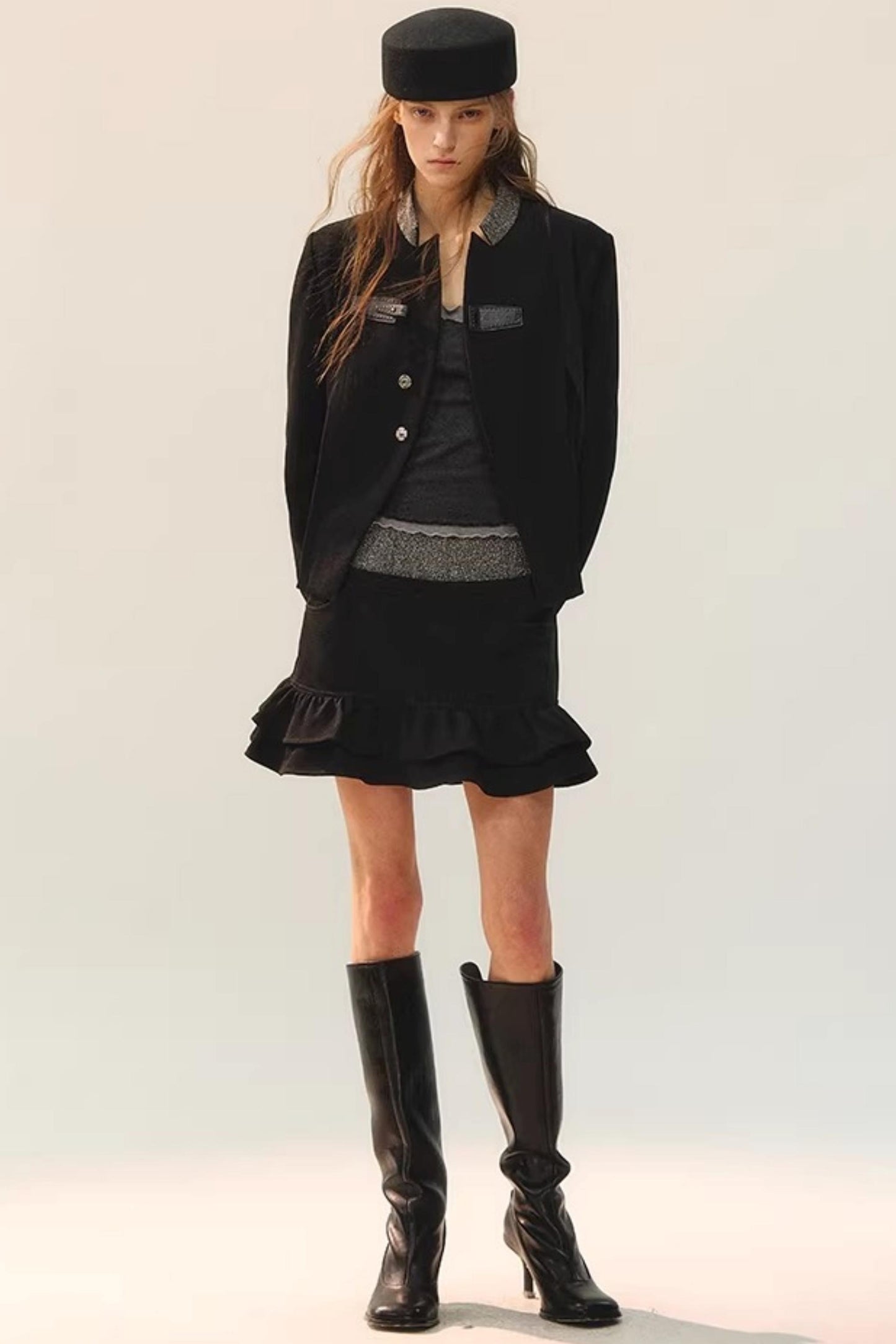 Frost Edge Beaded Halter Top