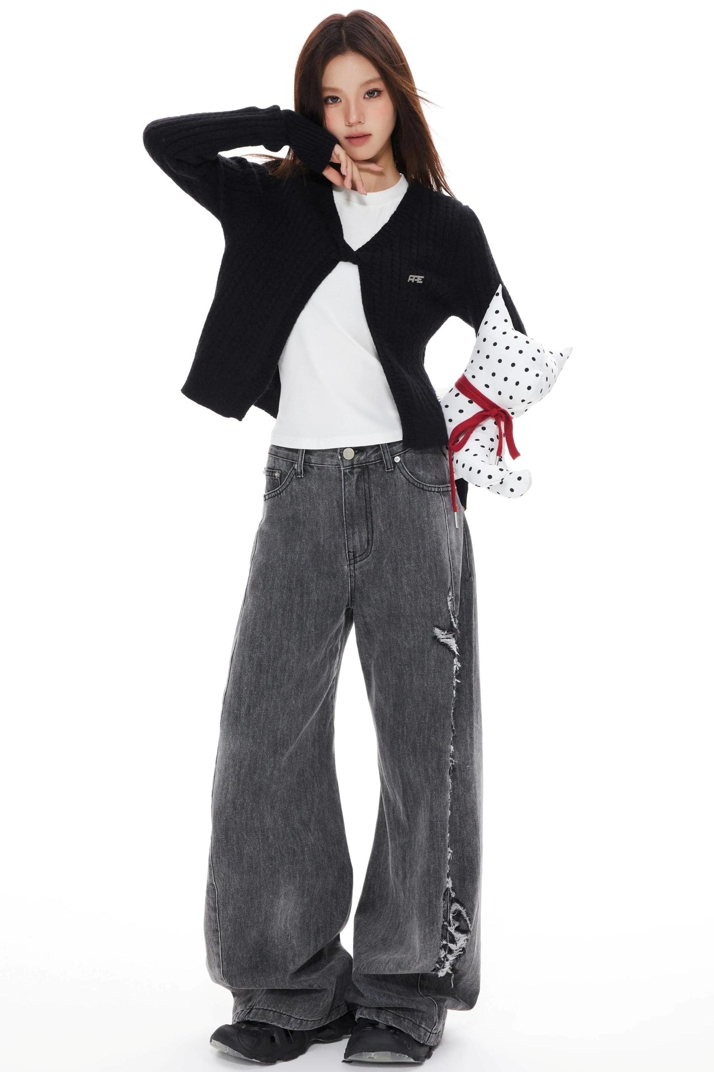 Twist Gray Womens Cardigan