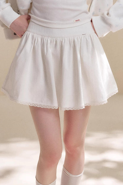 Cotton Lace Patchwork Skirt