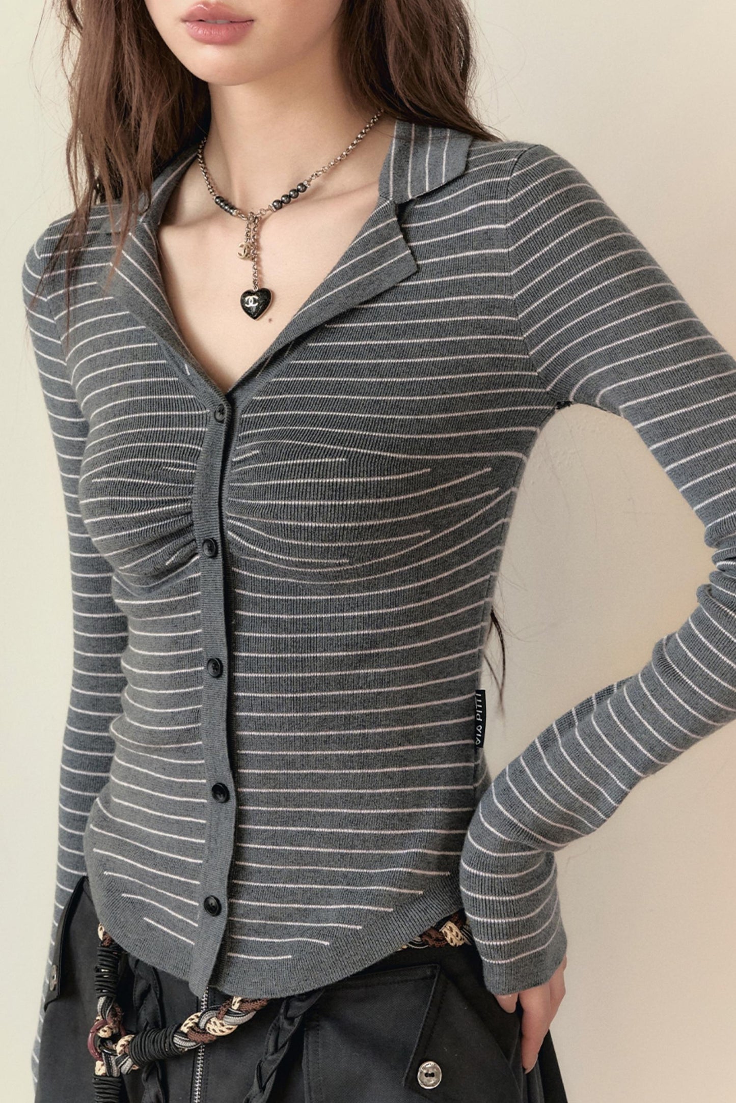 Wool Base Layer Striped Top