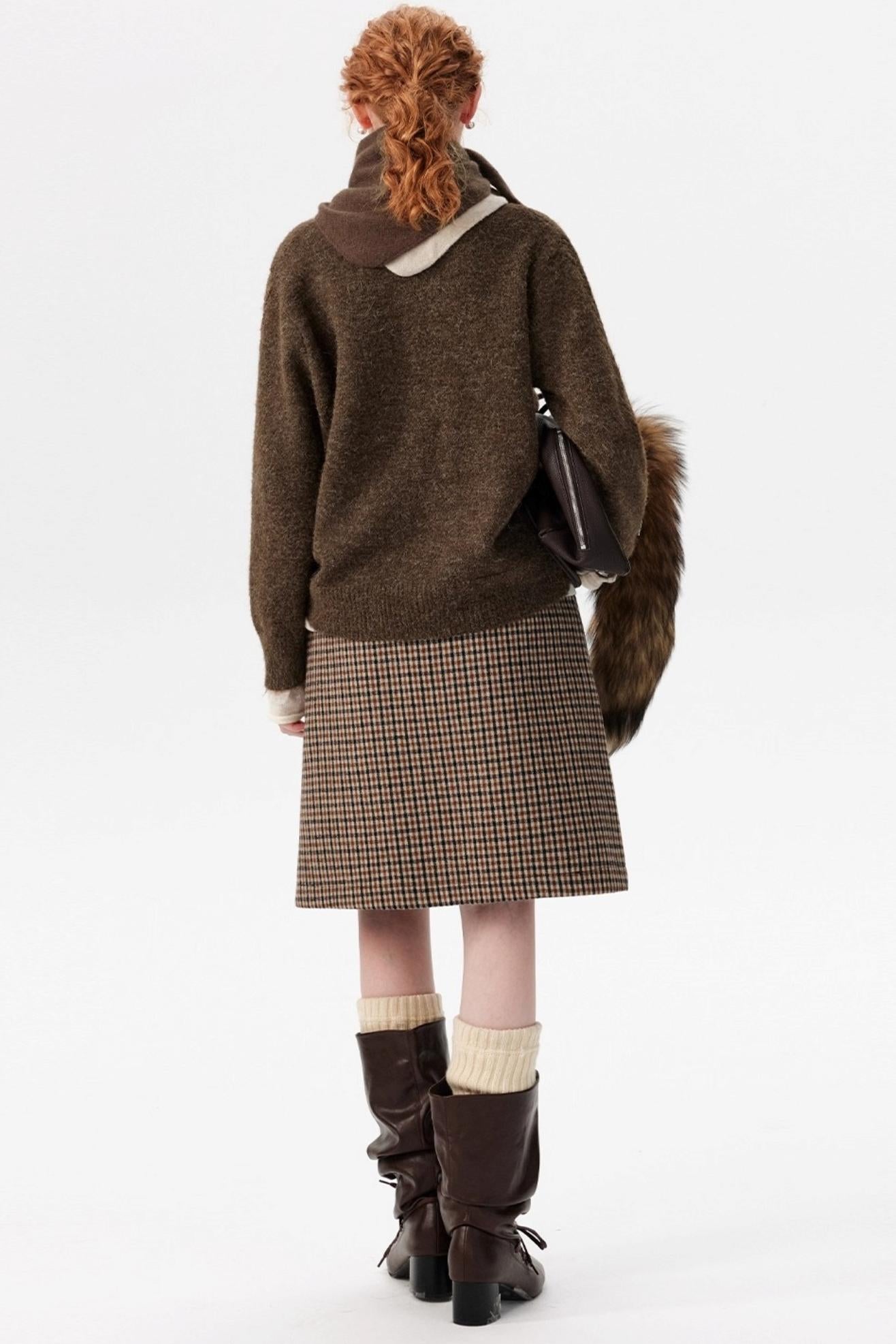 Retro Heart Knit Cardigan