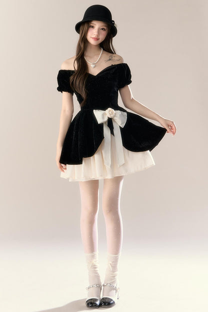 Midnight Camellia Dress