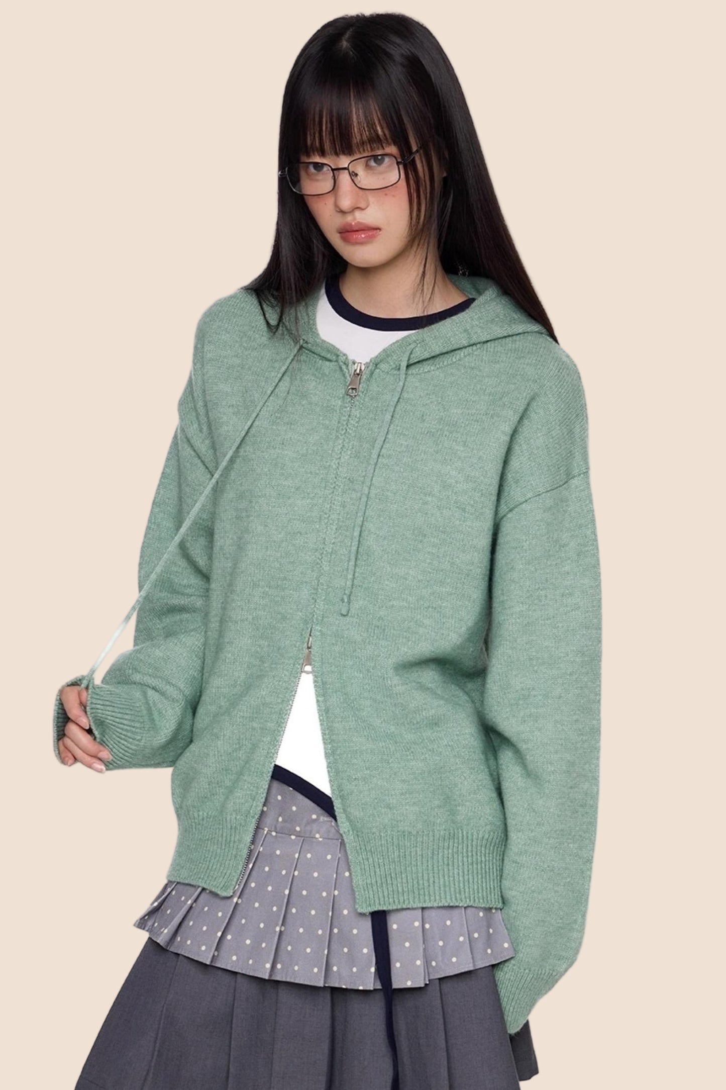 Fall Knit Hooded Cardigan