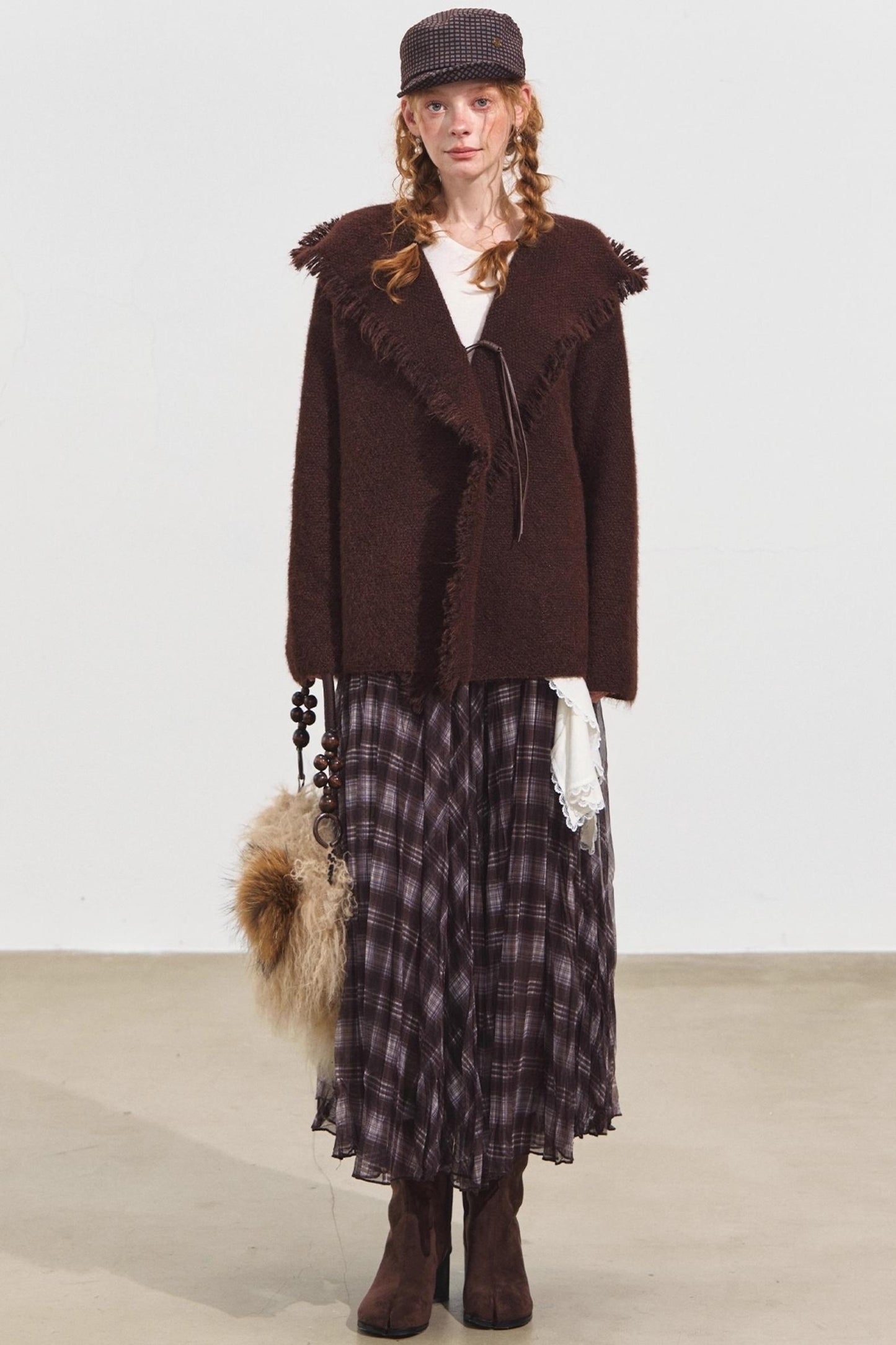 Lazy Fringe Hooded Cardigan