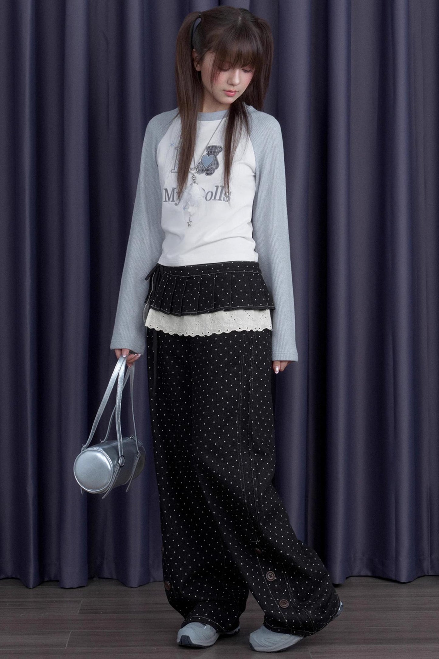 Black Polka Dot Jeans Set-Up