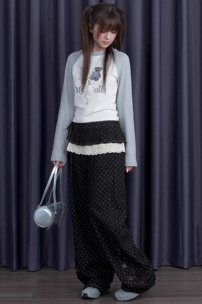 Black Polka Dot Jeans Set-Up