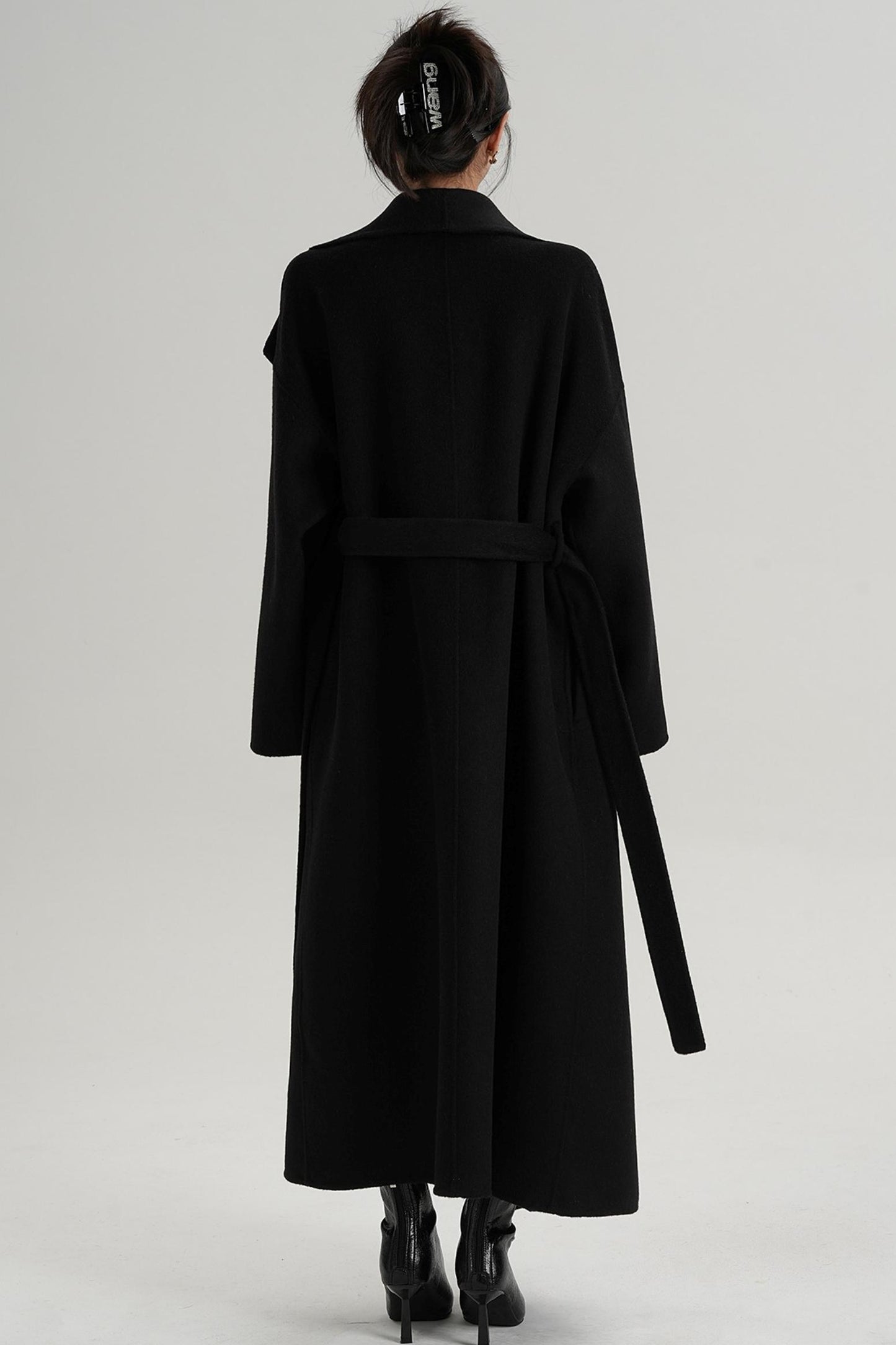 Large Lapel Long Wool Coat