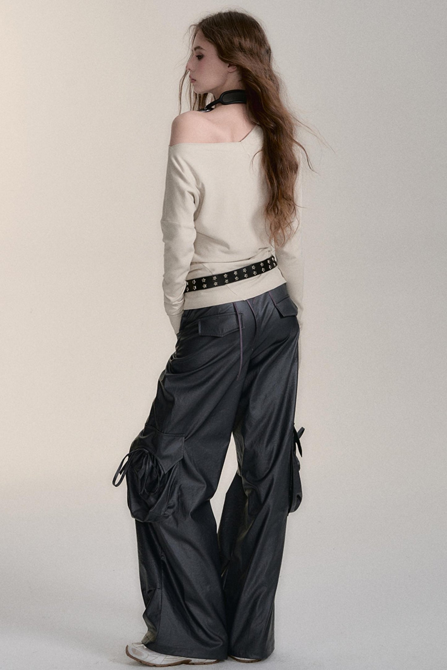 Large Pocket Casual Wide-Leg Cargo Pants