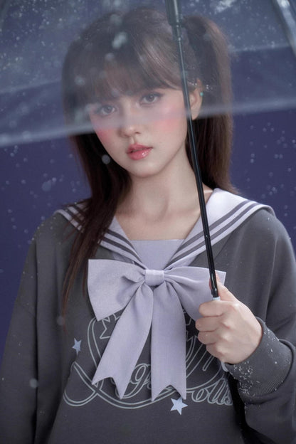 Oxygen Gray-Purple Sailor Dress