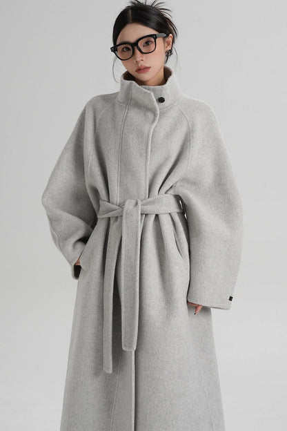Curved Wool Coat