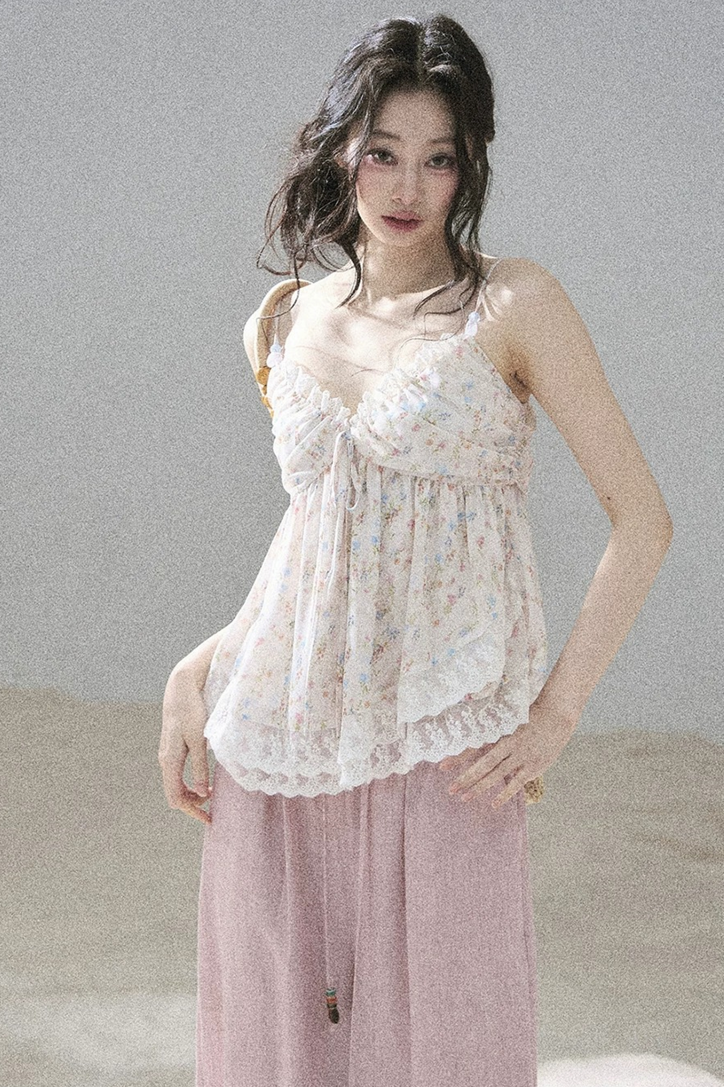 Summer Floral Lace Top
